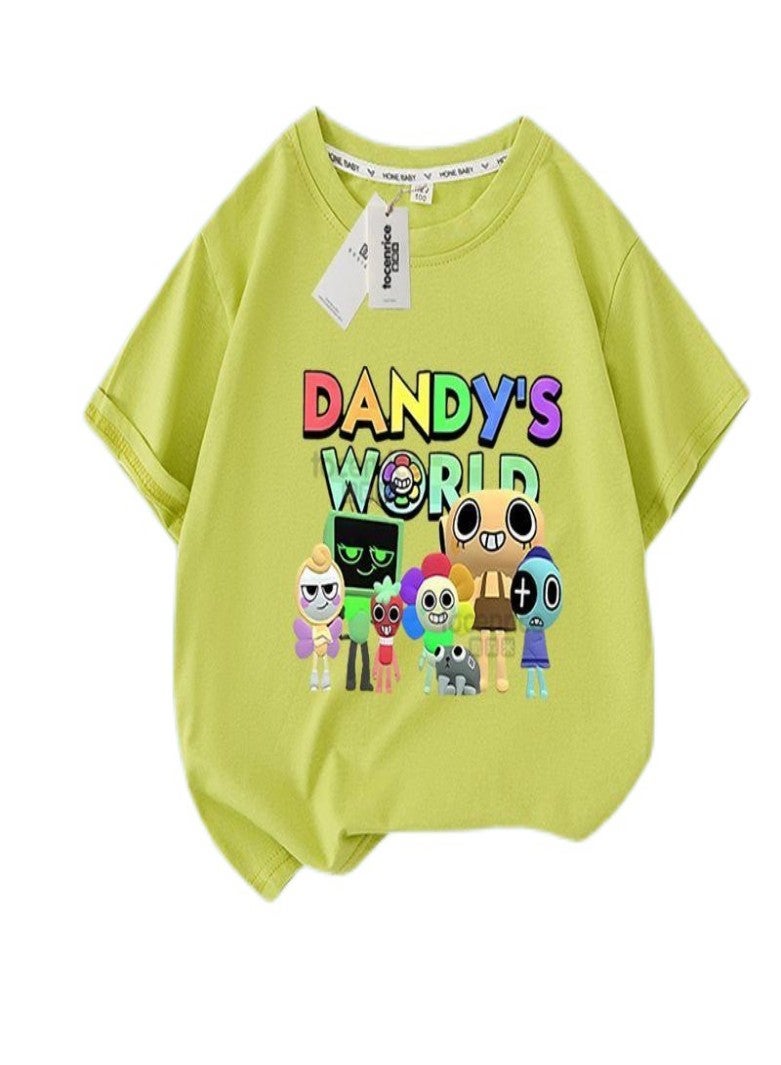 Dandy's World Unisex Short Sleeve Stylish Top TShirt cotton Tee for Boys Girls Kid Children