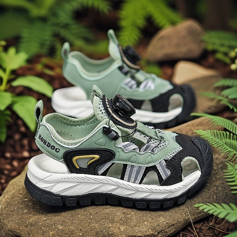 Babu Dou Rotating Buckle Children'S Sports Shoes Single Mesh Frame Shoes Children'S Shoes Boys And Girls Sports Sandals - Image 4