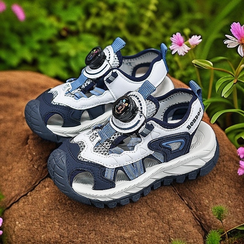 Babu Dou Rotating Buckle Children'S Sports Shoes Single Mesh Frame Shoes Children'S Shoes Boys And Girls Sports Sandals - Image 2