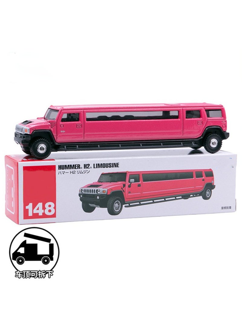 Hummer H2 pink stretched sedan die-cast metal model - Image 2