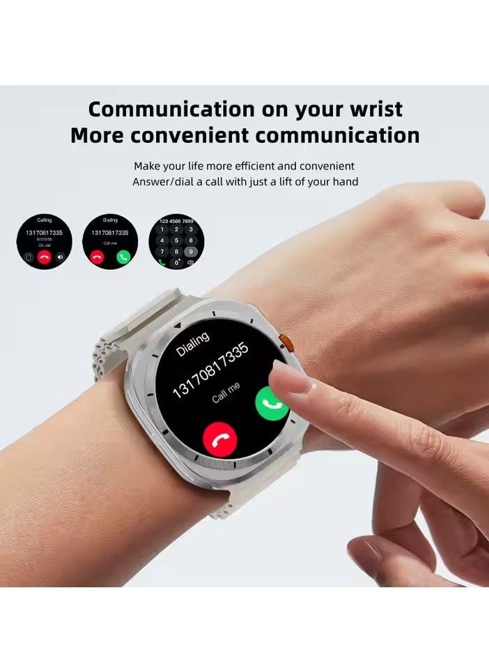 WISME WS-X1 Ultra Smartwatch with 3 Pairs of Straps and Charging Cable – Sleek Black Smartwatch for Ladies and Gents, Fitness Tracker, Heart Rate Monitor, Notifications & More  - Image 4