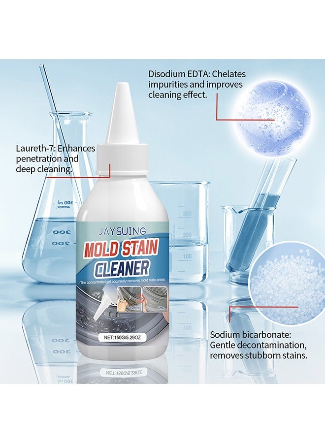 جايسوينغ منظف بقع العفن القوي، جل لإزالة العفن للبلاط/الجدران، بخاخ تنظيف متعدد الأسطح للجدران والبلاط والفواصل والأسقف والأسطح وأحواض الغسيل والطوب والغسالات، مزيل البقع للمنزل من الداخل والخارج، 150 غ - Image 5
