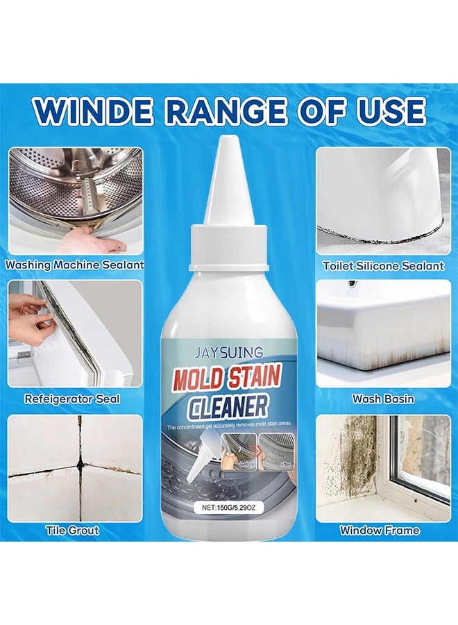 جايسوينغ منظف بقع العفن القوي، جل لإزالة العفن للبلاط/الجدران، بخاخ تنظيف متعدد الأسطح للجدران والبلاط والفواصل والأسقف والأسطح وأحواض الغسيل والطوب والغسالات، مزيل البقع للمنزل من الداخل والخارج، 150 غ - Image 3