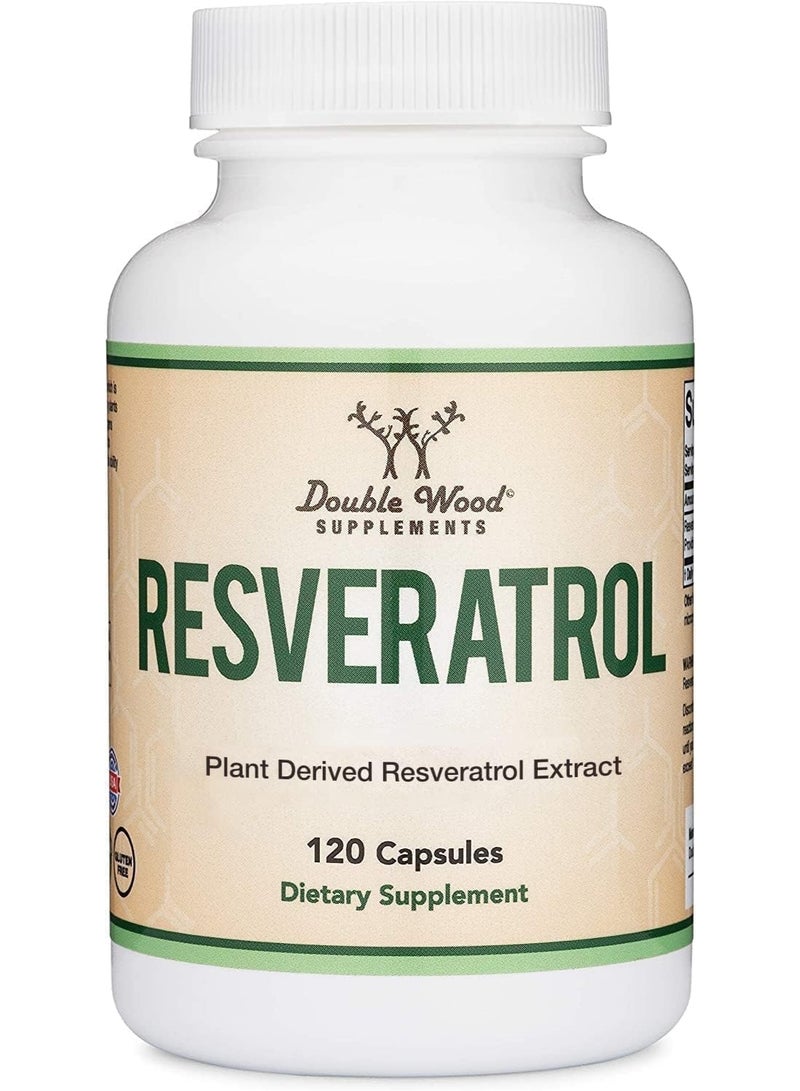 مكمل ريسفيراترول ٥٠٠ ملغ لكل جرعة، ١٢٠ كبسولة، ٦٠ جرعة - Image 1