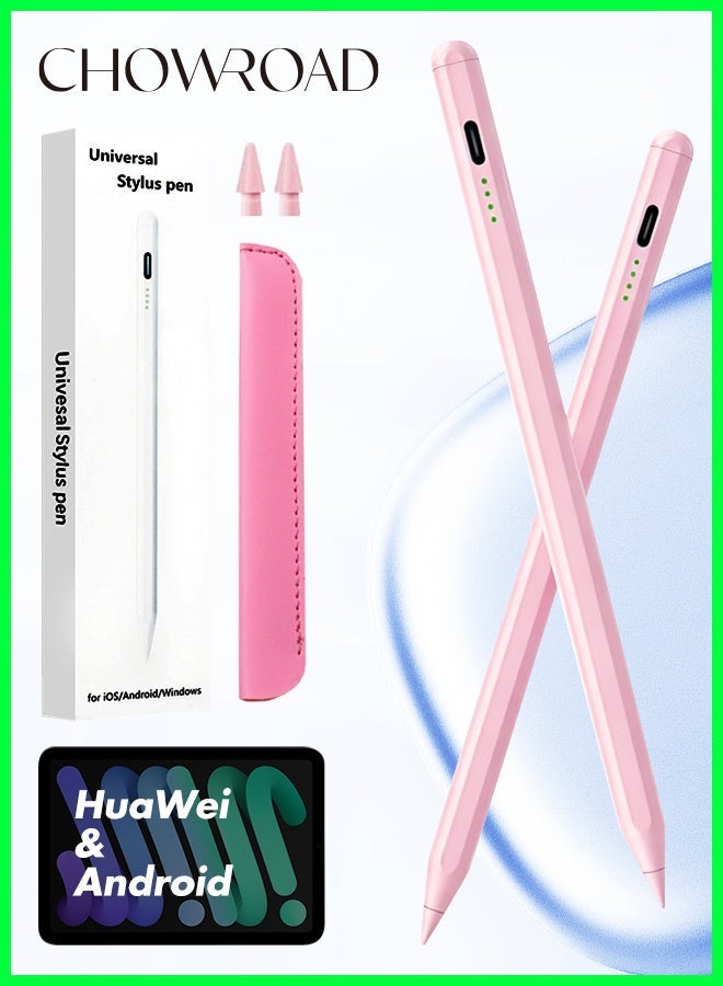 CHOWROAD Universal Active Stylus Pen Compatible with HUwei/Honor/Samsung/Lenovo/Xia o mi and Other Android Smartphone and Tablet Devices Tablet Pen (Pink) - Image 1