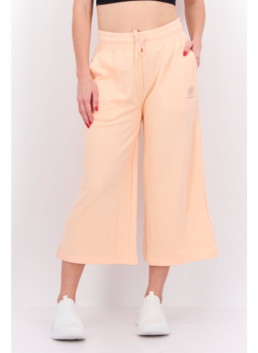 Reebok Women Elevated Foundation Cropped Pants, Dessert Dusty Orange  - Image 1