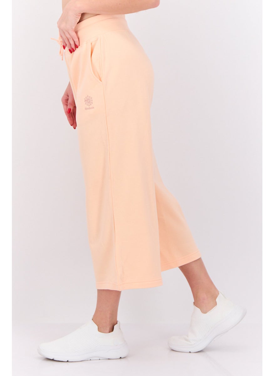 Reebok Women Elevated Foundation Cropped Pants, Dessert Dusty Orange  - Image 2