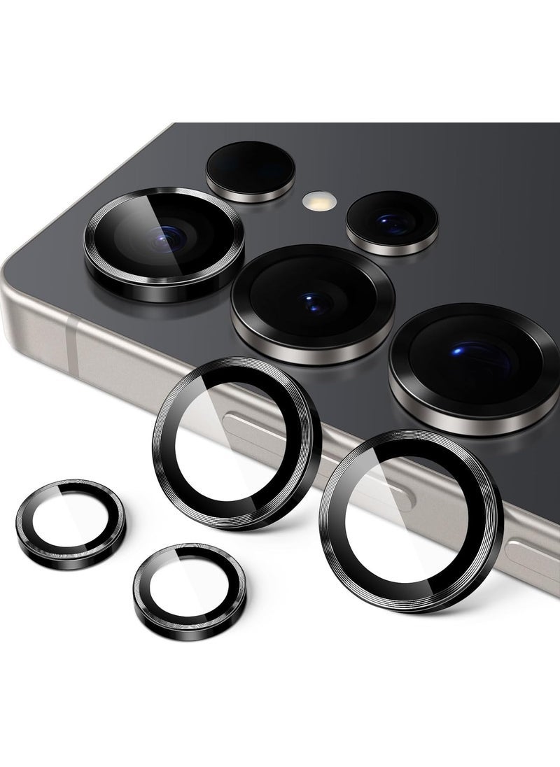 Raxoom Samsung Galaxy S25 Ultra 5G Camera Lens Protector â€“ 9H Tempered Glass with Metal Individual Ring Cover, Anti-Scratch, HD Clarity, Easy Installation Tray, Fingerprint-Resistant, Case-Friendly Design, Premium Protection for Galaxy S25 Ultra Camera Lenses - Image 1