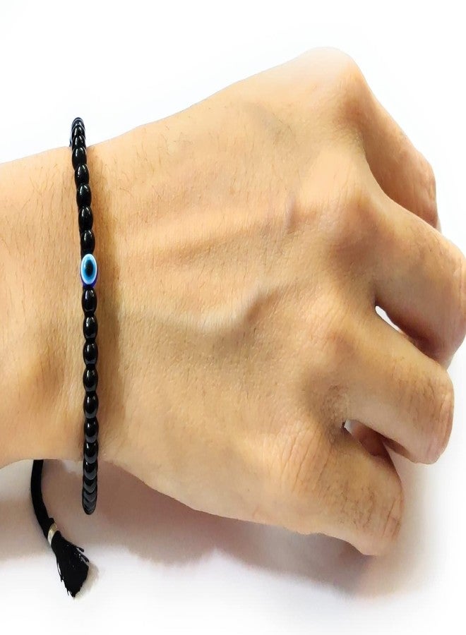 Jewel string evil eye with black bead bracelet for girl,women - Image 2