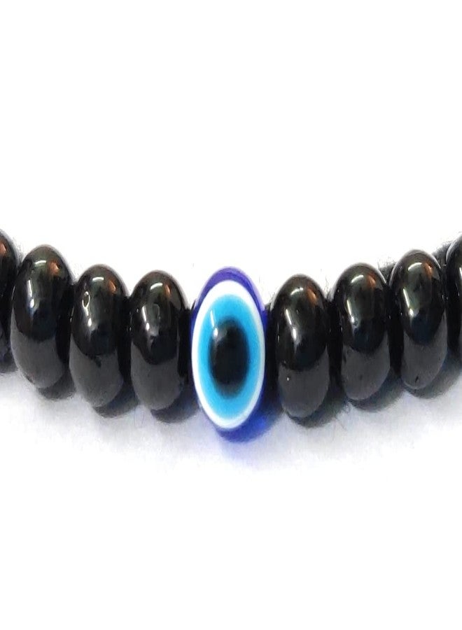 Jewel string evil eye with black bead bracelet for girl,women - Image 4