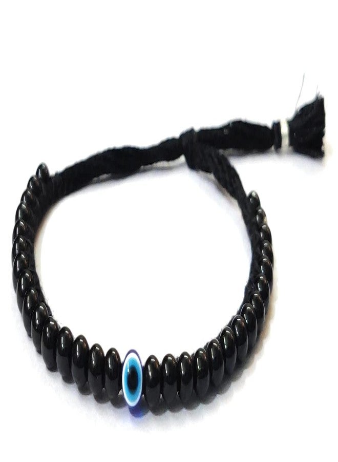 Jewel string evil eye with black bead bracelet for girl,women - Image 3