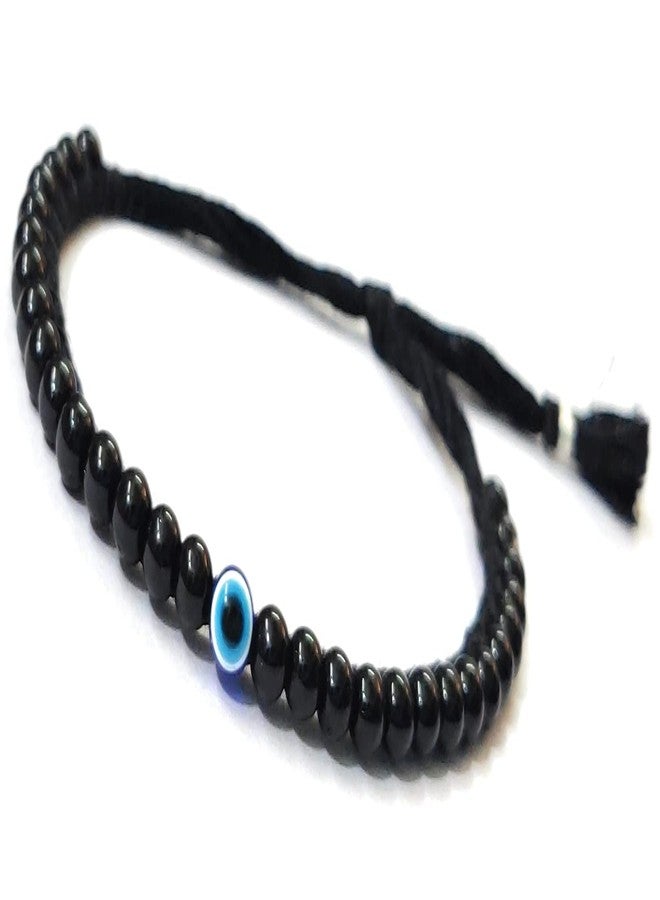 Jewel string evil eye with black bead bracelet for girl,women - Image 1