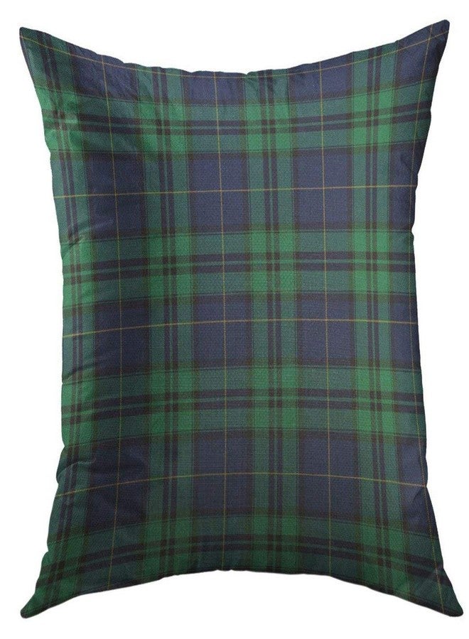 Mugod Decorative Throw Pillow Cover for Couch Sofa,Tartan Black Watch Plaid Bias Christmas Shirting Traditional Home Decor Pillow Case 18x18 Inch - Image 1