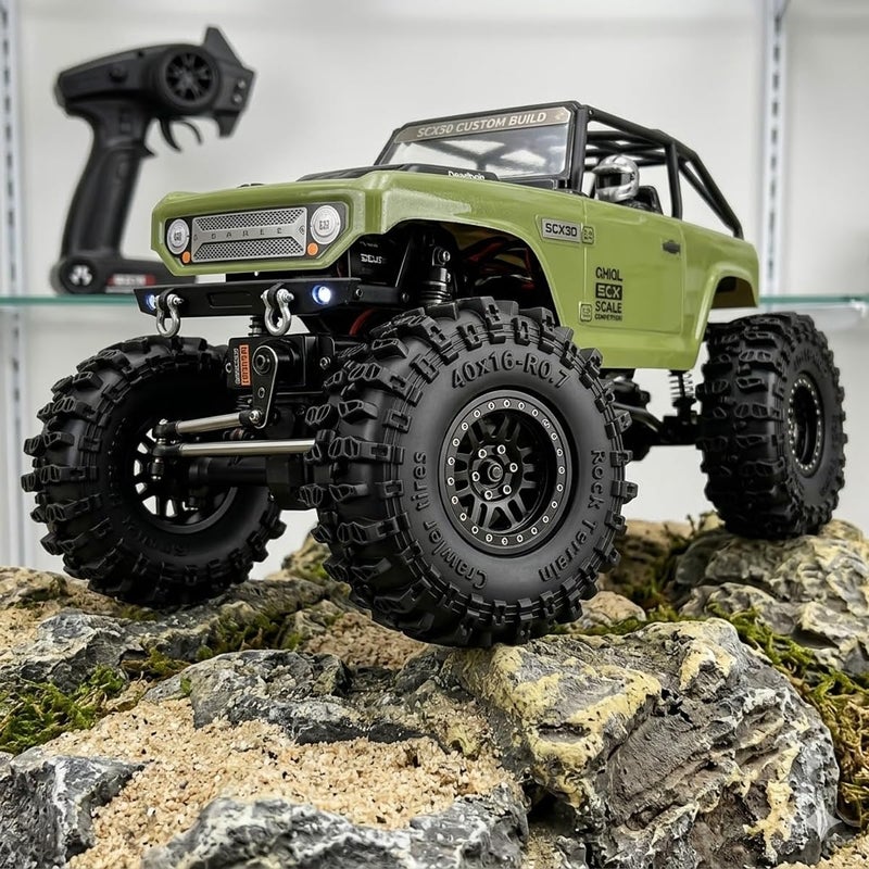 REDSPIDER 0.7" Cling On Crawler Tires OD 40 * 16mm For RC Axial SCX30 Redcat Ascent-32 1/30 1/32 RC Crawler 0.7 Beadlock Wheels (Tires) - Image 3