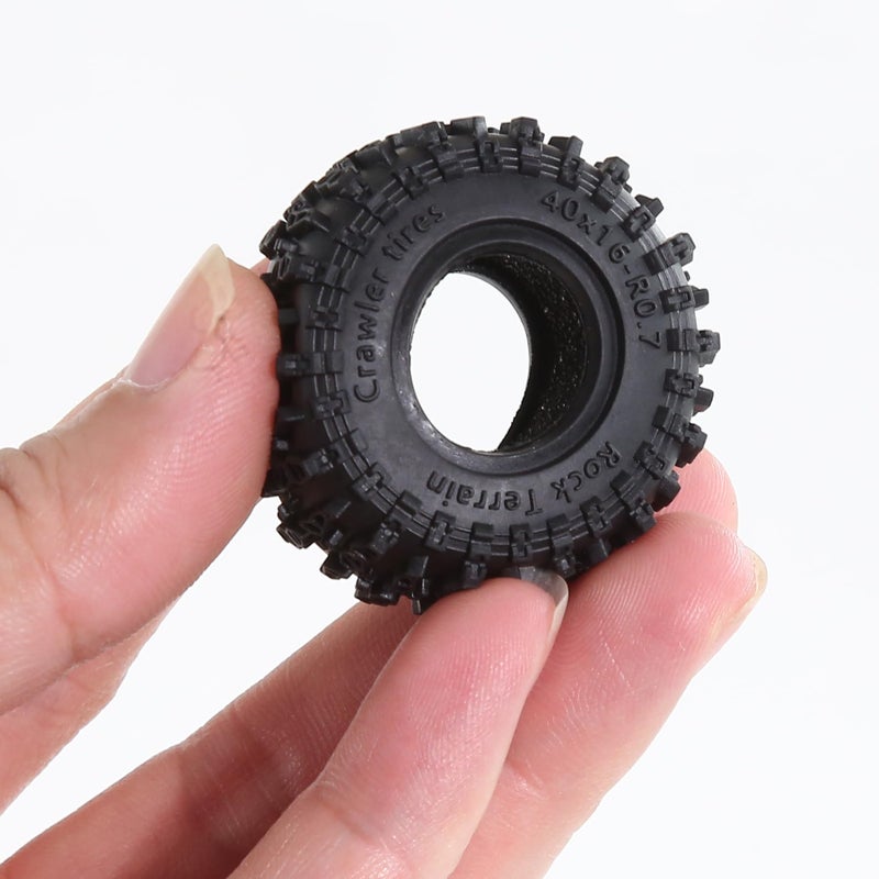 REDSPIDER 0.7" Cling On Crawler Tires OD 40 * 16mm For RC Axial SCX30 Redcat Ascent-32 1/30 1/32 RC Crawler 0.7 Beadlock Wheels (Tires) - Image 5
