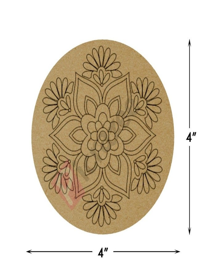 PICRAZEE DIY Engineered Pine MDF Pre-Marked 12 Round Plates Size 4x4 inch and 5.5 mm Thickness- Ideal for Art and Craft, Resin Art, Decoupage, and DIY Projects - Image 2