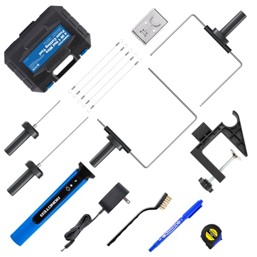 RONGTER 4 in 1 Hot Wire Electric Foam Cutter Kit, Styrofoam Cutting Tool 15W/ 6V with Case, Heated Foam Carving Knife Kit (Toolbox Blue) - Image 1