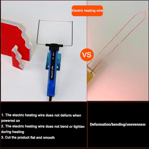 RONGTER 4 in 1 Hot Wire Electric Foam Cutter Kit, Styrofoam Cutting Tool 15W/ 6V with Case, Heated Foam Carving Knife Kit (Toolbox Blue) - Image 5