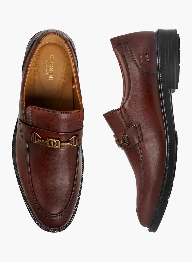 DUCHINI Men's Solid Slip-On Loafers - Image 3