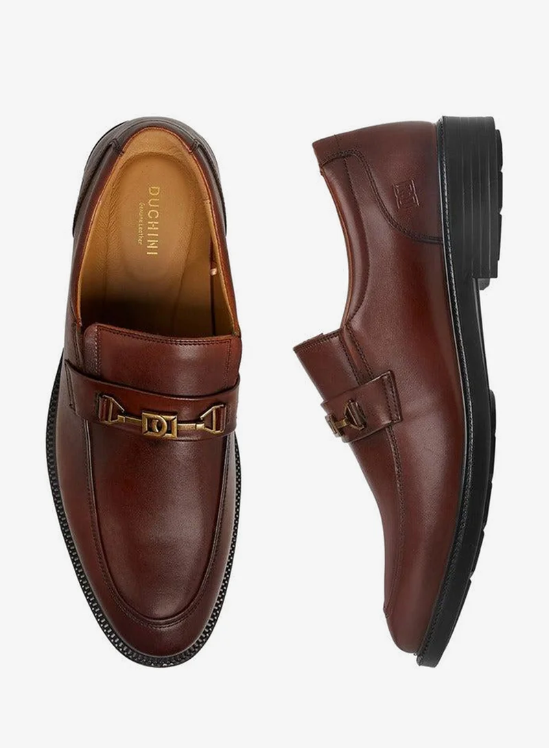 DUCHINI BROWN Men's Solid Slip-On Loafers for Men | Best Price UAE