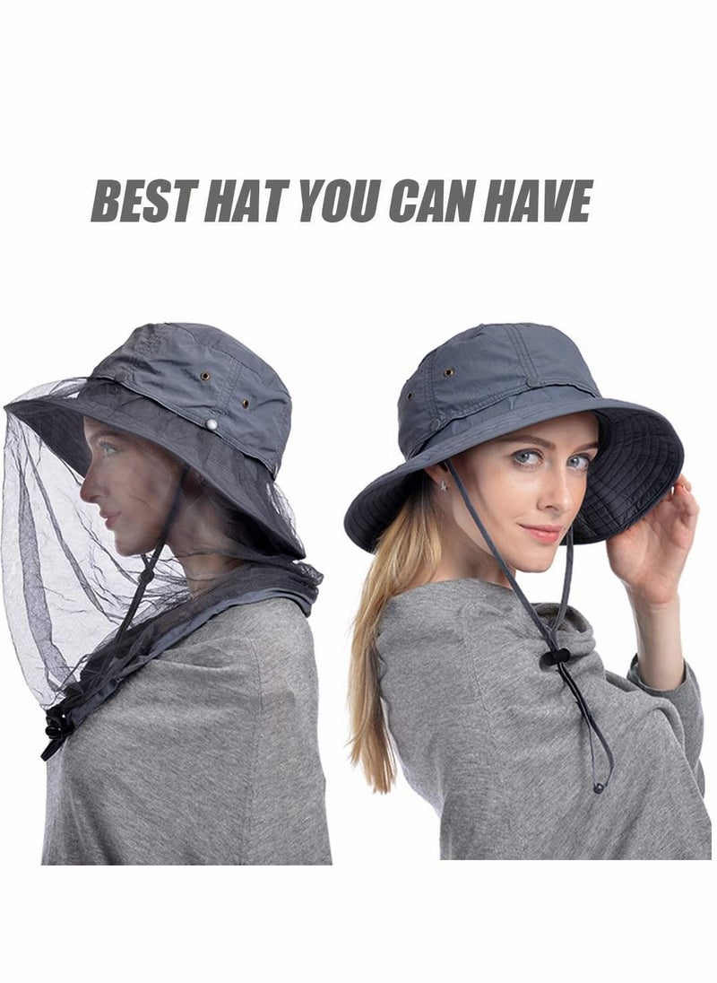 Y&D - Head Net Hat, 50+ UPF Protection Safari Hat with Removable Mesh Hidden Netting - Image 1
