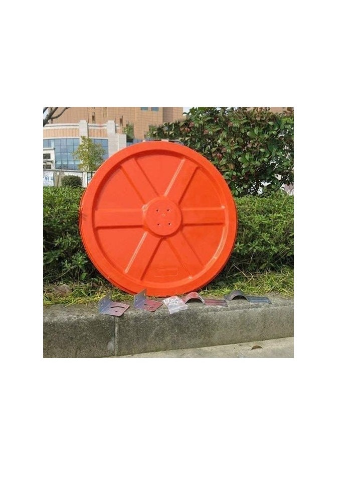 Convex Safety Mirror Circular Shape, Great for Shops, Warehouses, Parking Lots, Offices, Indoors, Outdoors, Blind Spots (45CM)