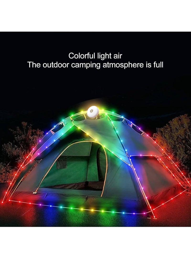 JAJEEK Camping String Lights, USB Rechargeable Outdoor Fairy Lights with Multi Modes, Flexible & Waterproof Portable Lights for Camping, Yard, Hiking, Christmas Decoration – Ideal for Outdoor Adventures - Image 1
