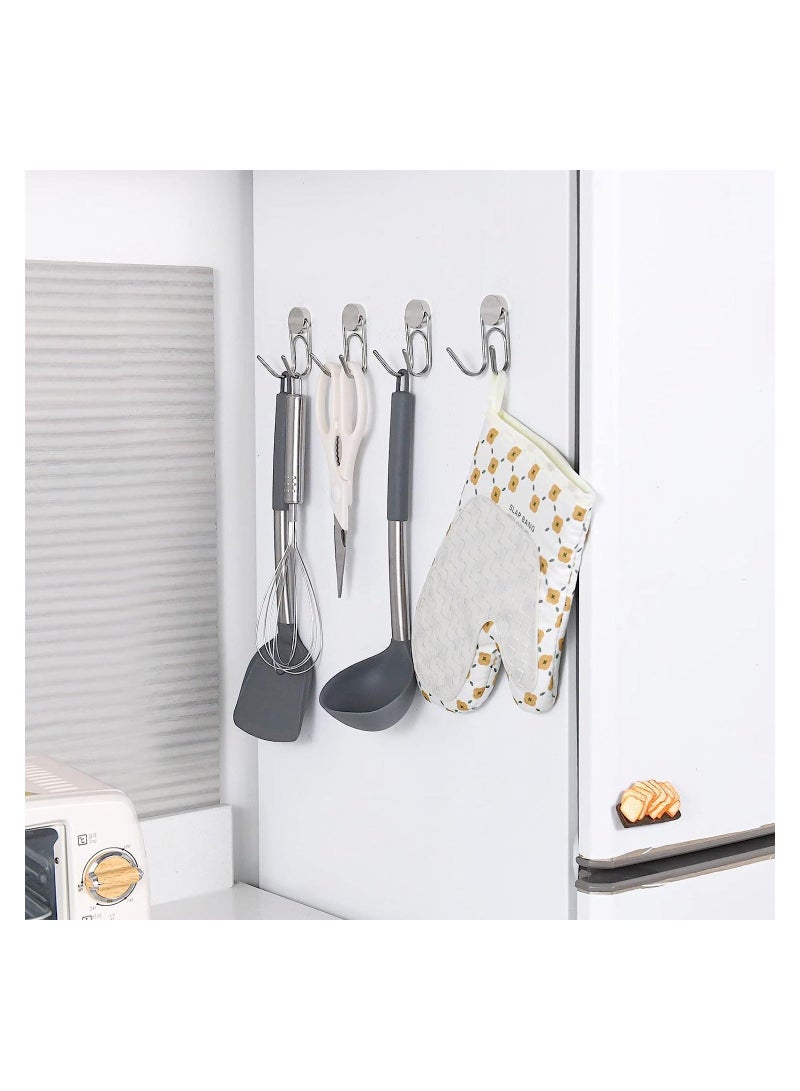 U Shape Strong Magnetic Hooks, Heavy Duty 304 Stainless Steel Hooks, Hanging Hooks for Indoor Outdoor Hanging, Refrigerator, Grill, Kitchen (4 Pcs - 1.0in-2 40Lbs)  - Image 3
