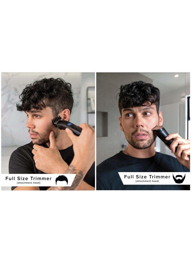 baKblade 11-in-1 Mens Grooming Kit for Manscaping - BODBARBER - Electric Beard Trimmer for Men, Groin Groomer, Body Groomer, Nose & Ear Groomer - Cordless & Waterproof Hair Clippers - Men Gift Set - Image 5