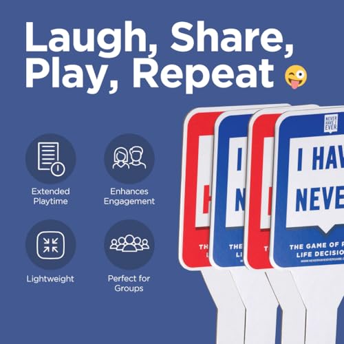 Never Have I Ever Card Game Paddles, Maximize The Fun of Playing Cards, 10 Physical I Have and I Have Never Paddles, Portable Adult Games for Game Nights, Vacations, Family Gatherings, Ages 17+ - Image 4