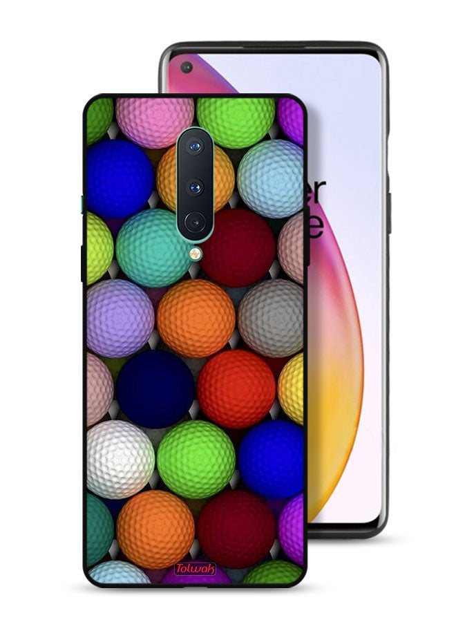 Tolwak OnePlus 8 Protective Case Cover Balls Abstract Art - Image 1