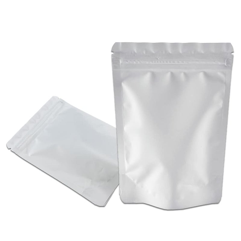 PABCK 50 Pieces 43x63 inchInside Size 35x39 inch StandUp Resealable Heat Seal Bags 355mil Thick Frosted White Foil Sealed Bags for Zip Packaging Lock Food Storage Pouch