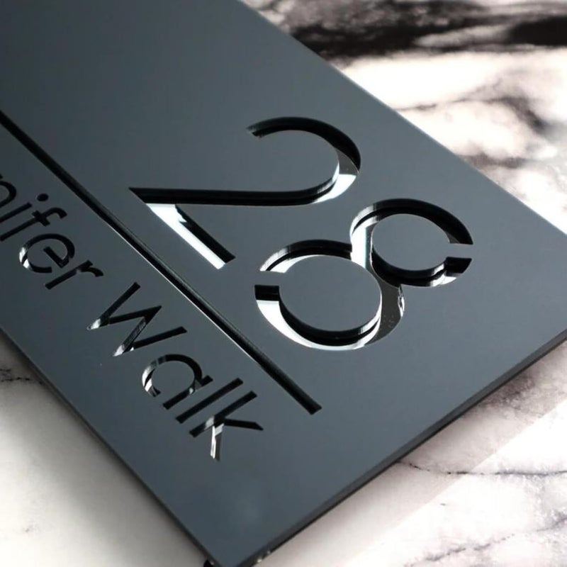 Vivatra Personalized Acrylic Name Plate for Home Entrance 3D Letters Door Name Plates Home Office Outdoor Entrance 15x30 cm Stylish Durable Design 5 - Image 2