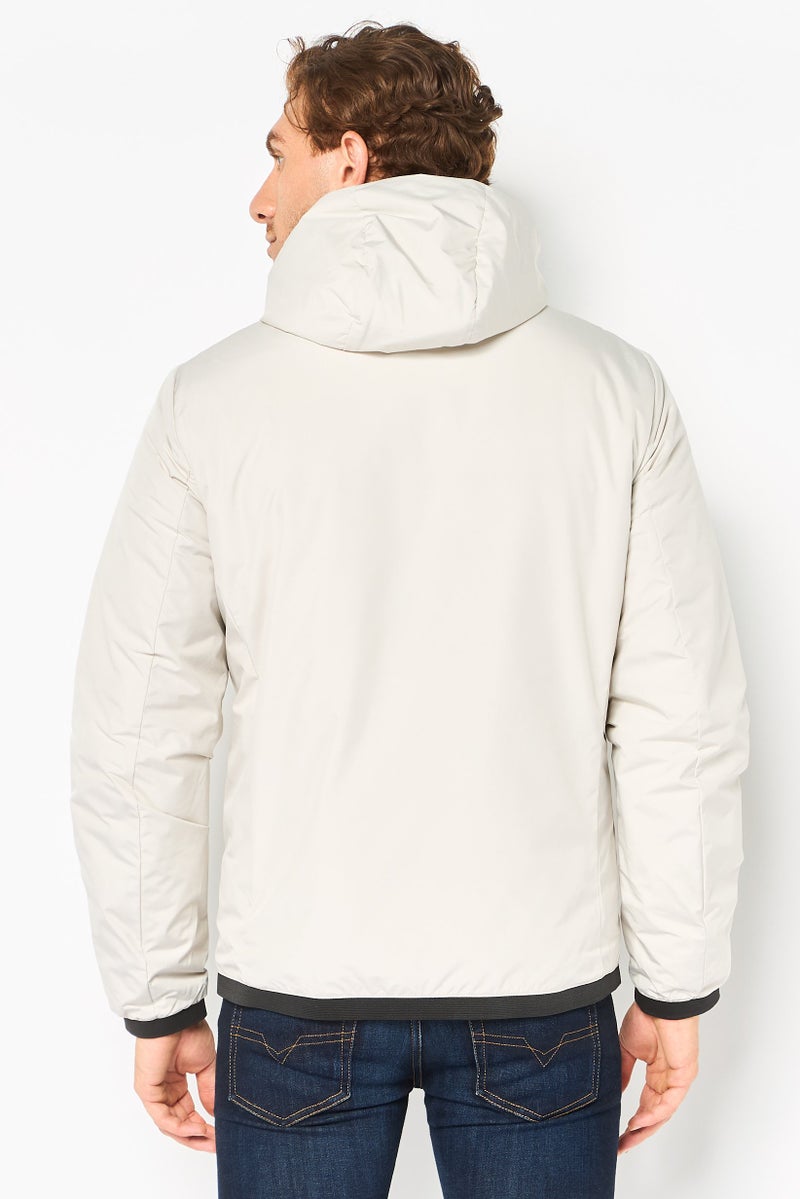 GEOX Men Reversible Solid Long Sleeve Puffer Jacket, Black - Image 5