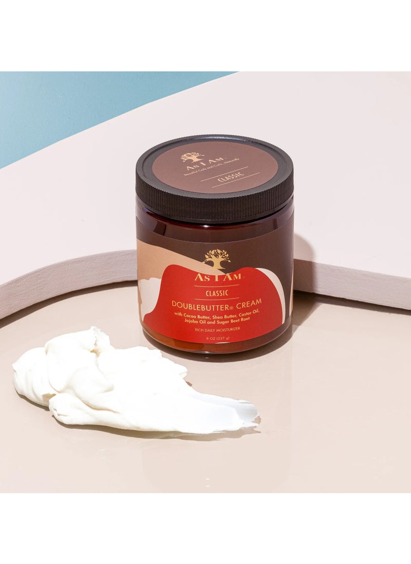 As I Am AS I AM CLASSIC Double Butter Cream with Cocoa Butter, Shea Butter, Castor Oil, Jojoba Oil and Sugar Beet Root 227g  - Image 2