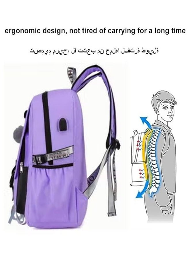 Generic - Backpack With Usb Charging Port, Anti-Theft, Laptop Backpack, Durable And Easy To Clean, Fashionable Waterproof Backpack Suitable For School, Work - Image 1