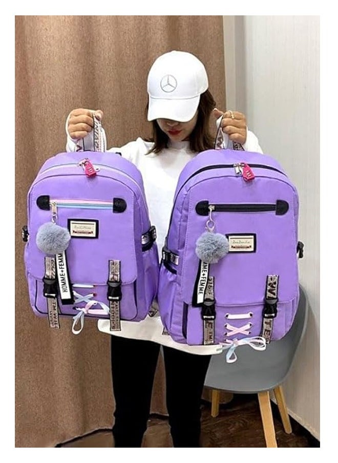 Generic - Backpack With Usb Charging Port, Anti-Theft, Laptop Backpack, Durable And Easy To Clean, Fashionable Waterproof Backpack Suitable For School, Work - Image 1