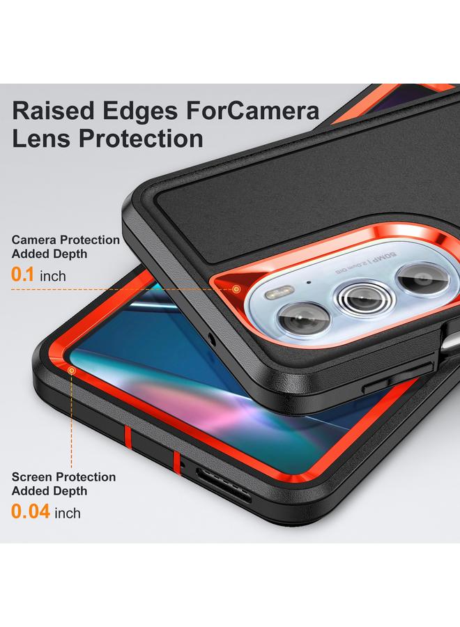 S-TOP Case For Motorola Edge 30 Pro 3 in 1 Rugged Holder Phone Case - Image 4