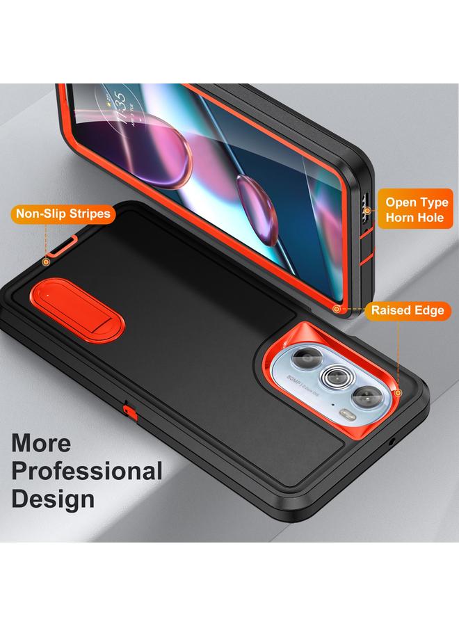 S-TOP Case For Motorola Edge 30 Pro 3 in 1 Rugged Holder Phone Case - Image 2