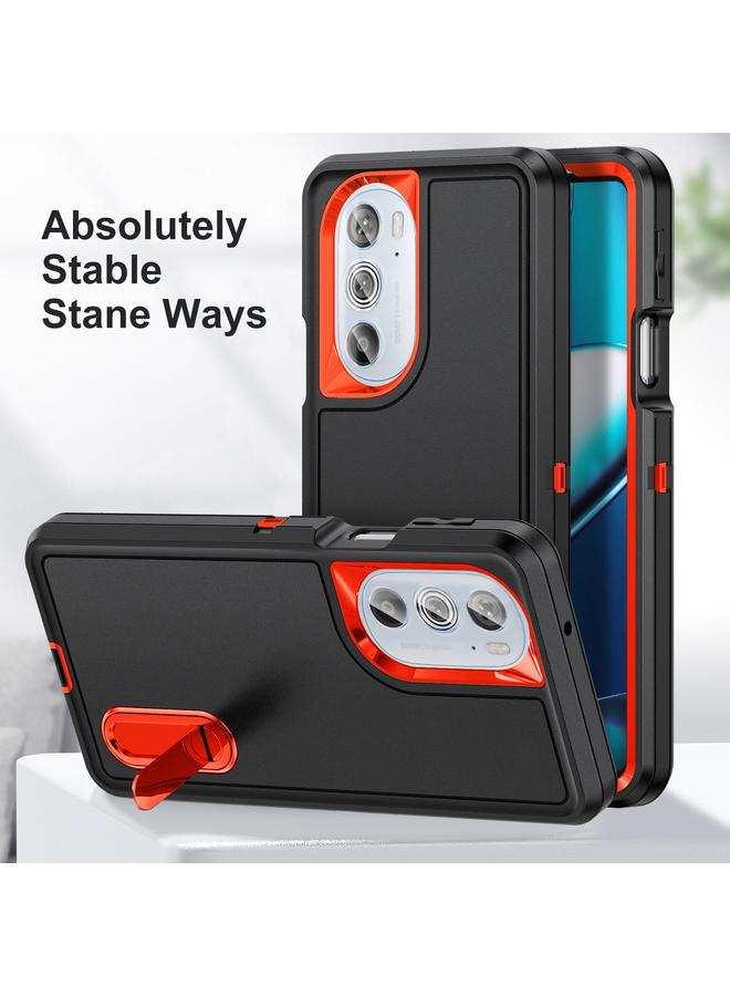 S-TOP Case For Motorola Edge 30 Pro 3 in 1 Rugged Holder Phone Case - Image 5