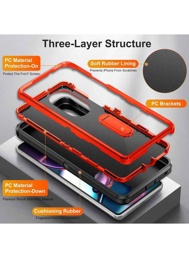 S-TOP Case For Motorola Edge 30 Pro 3 in 1 Rugged Holder Phone Case - Image 3