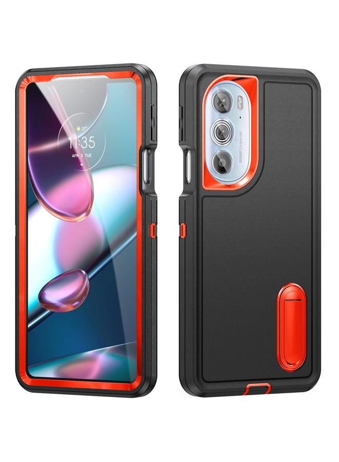 S-TOP Case For Motorola Edge 30 Pro 3 in 1 Rugged Holder Phone Case - Image 1