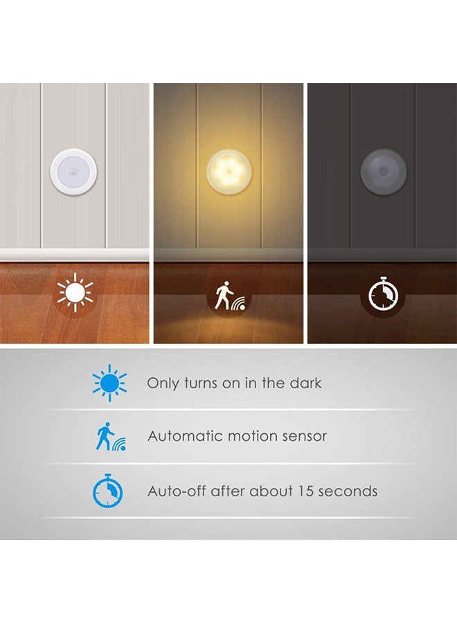 6-Piece Under Cabinet LED Lights with Sensor Warm White - Image 2