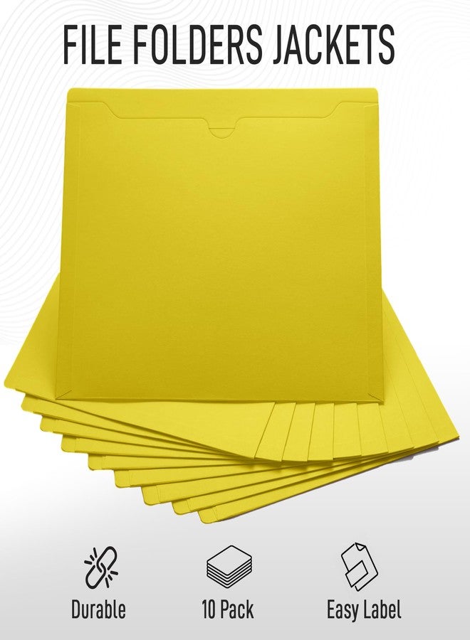 ACTIVITYYA Yellow File Jackets, Flat-No Expansion, Letter Size, Reinforced Straight-Cut Tab, 10 Pack - Image 4