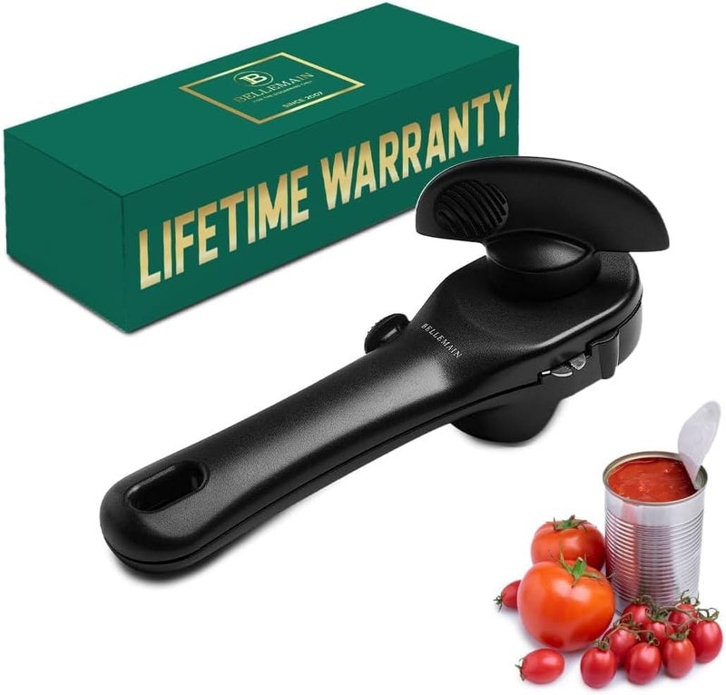 Bellemain Stainless Steel Can Opener – Manual Can Opener For seniors - Ergonomic Smooth edge Can Opener Hand Held Heavy Duty – Easy to use can opener safe cut - Image 1