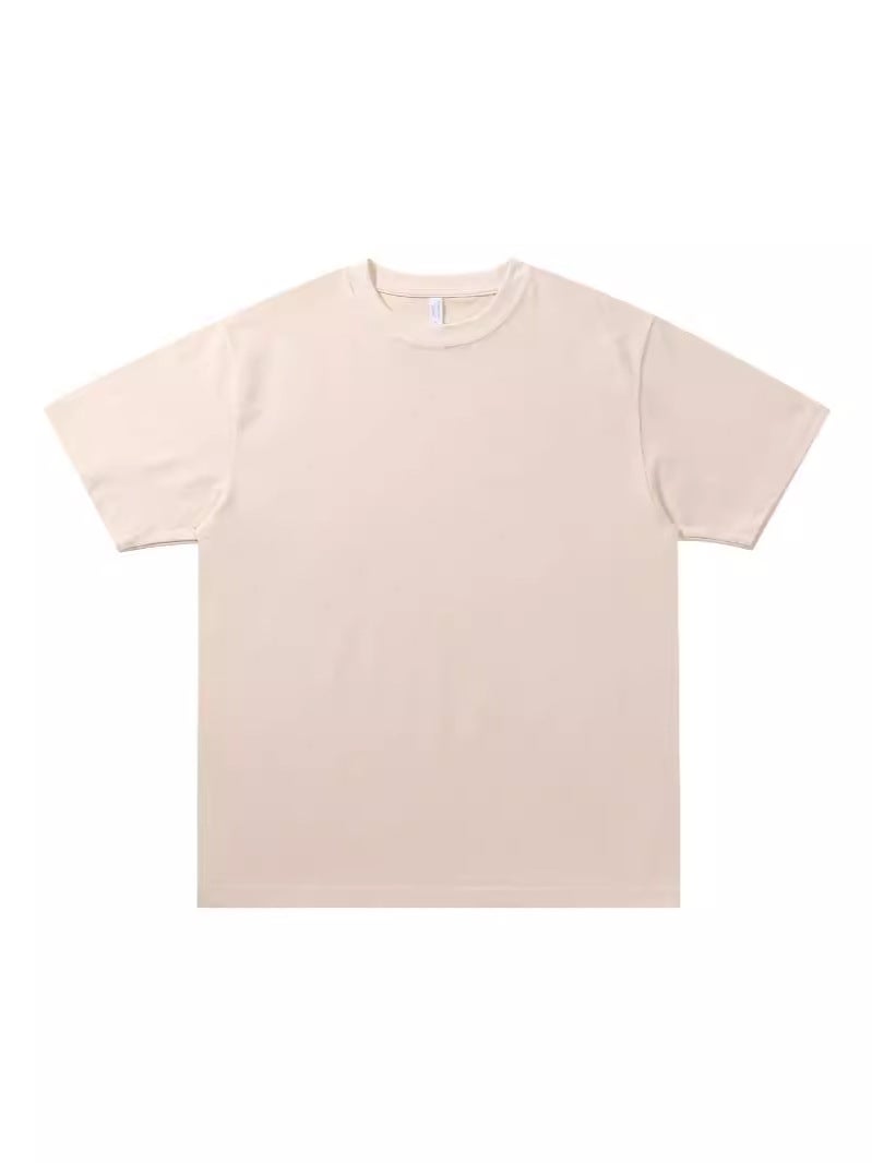 330g Trendy Brand Loose Shoulder Heavy Carbon Sanding Cotton T-shirt Men's and Women's Same Base Shirt - Image 5