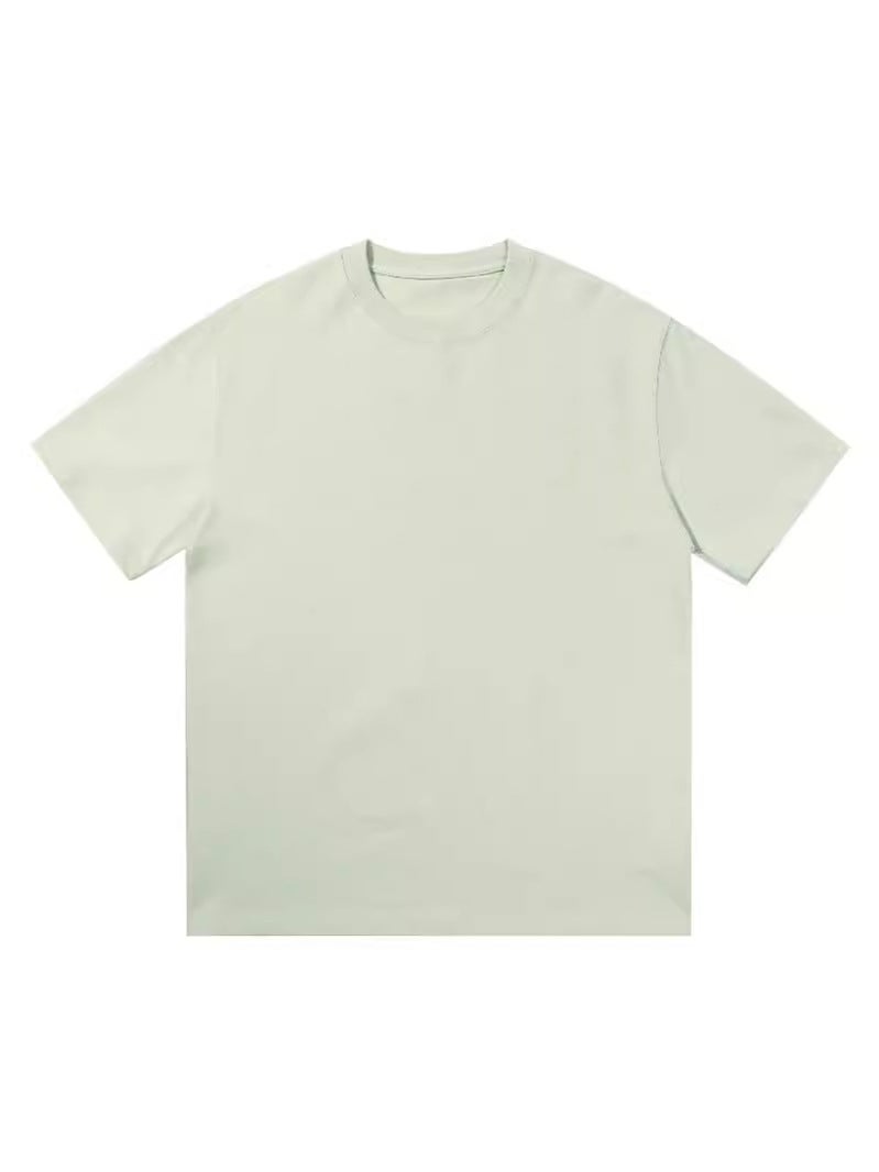 330g Trendy Brand Loose Shoulder Heavy Carbon Sanding Cotton T-shirt Men's and Women's Same Base Shirt - Image 4