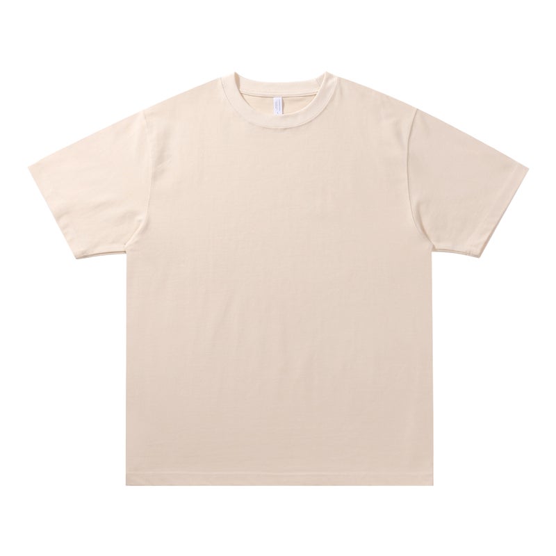 330g Trendy Brand Loose Shoulder Heavy Carbon Sanding Cotton T-shirt Men's and Women's Same Base Shirt - Image 1