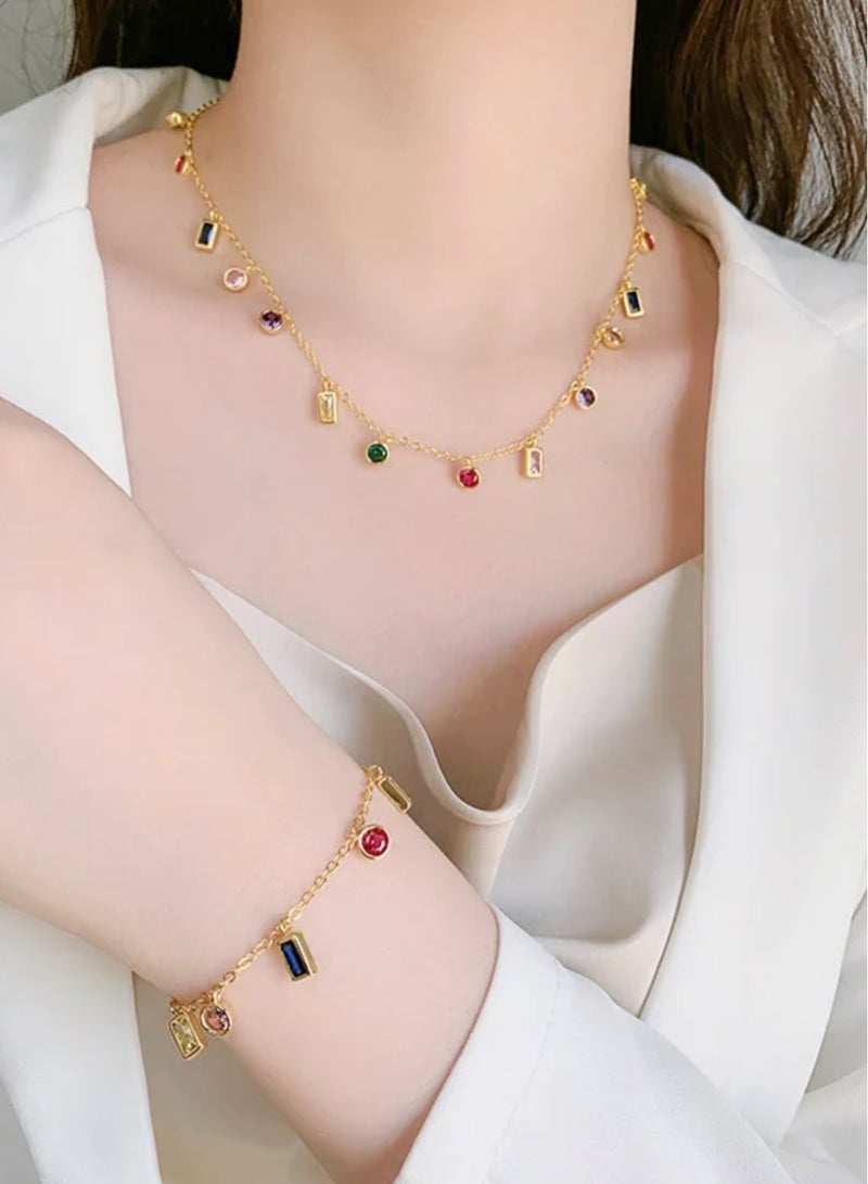 Stylish High Quality Necklace & Bracelet Jewelry Set For Women