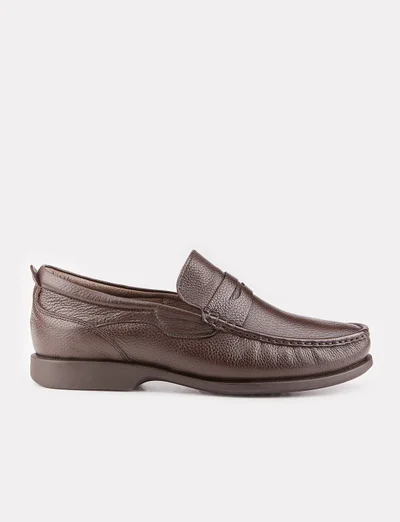 Cabani Leather Brown Shearling Men's Casual Shoes